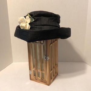 Hooray Henri Black Satin Hat